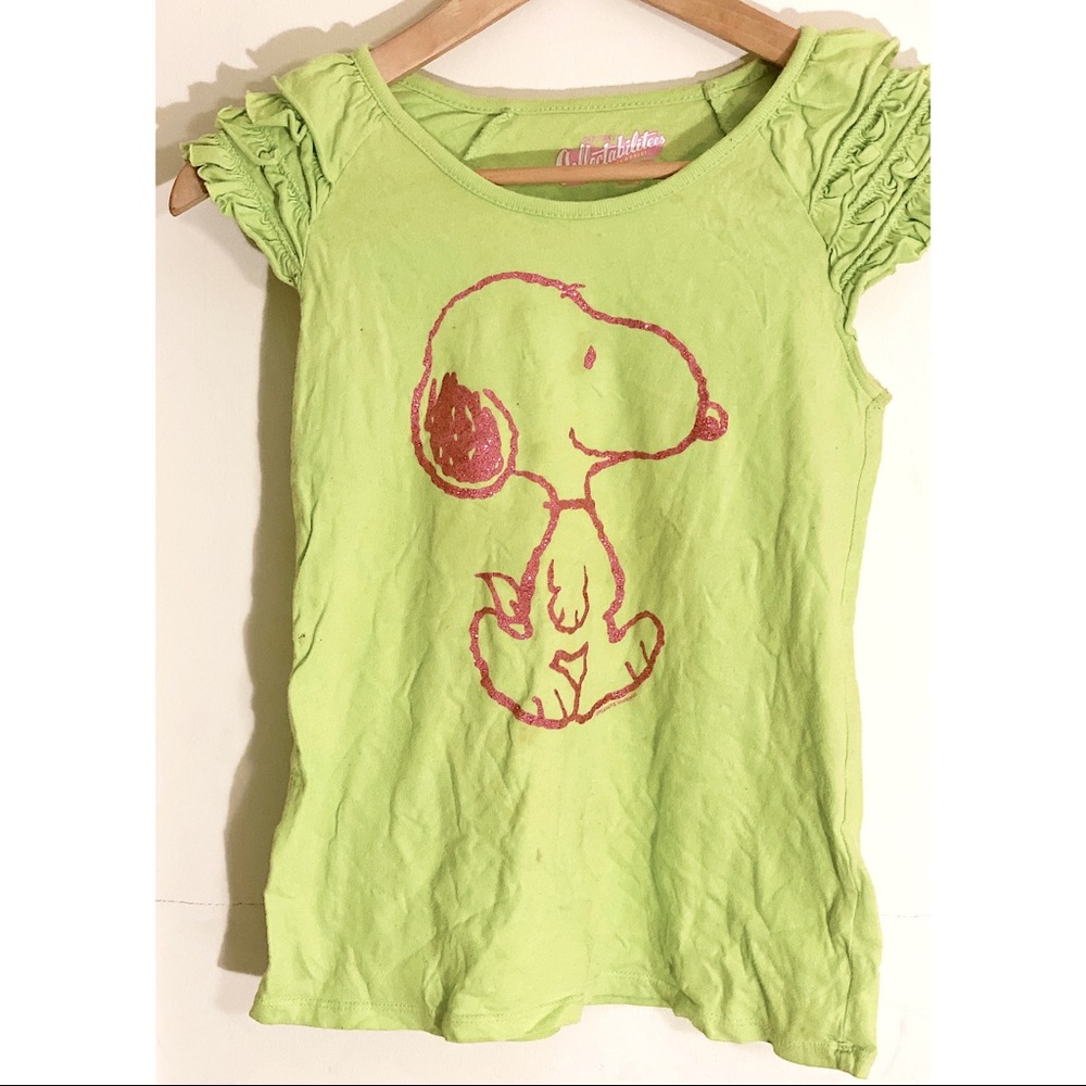 ON Snoopy 🌹Ruffle Sleeve T-Shirt Collectable L